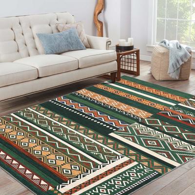 Garvee Geo Patch Washable Soft Area Rug