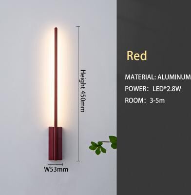 Friendly Fresh Finds Modern Gold Wall Sconce Nordic LED Wall Lamp For Bedroom Living Room Hallway red