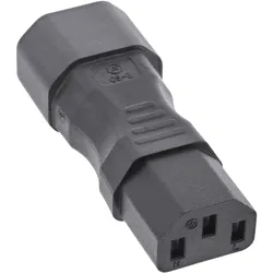 INLINE Netzadapter IEC 60320 C14 / C13, 3pol, Kaltgeräte