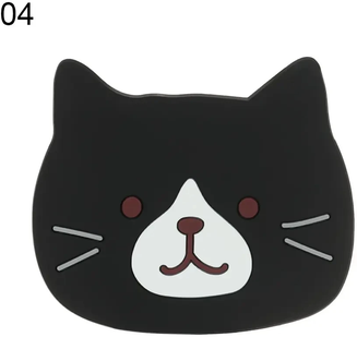 Combo Retail Shop Cartoon Cat Themed Drink Coasters, Reusable Silicone, Heatproof Non Slip Placemats, Fun And Practical For Every Home black