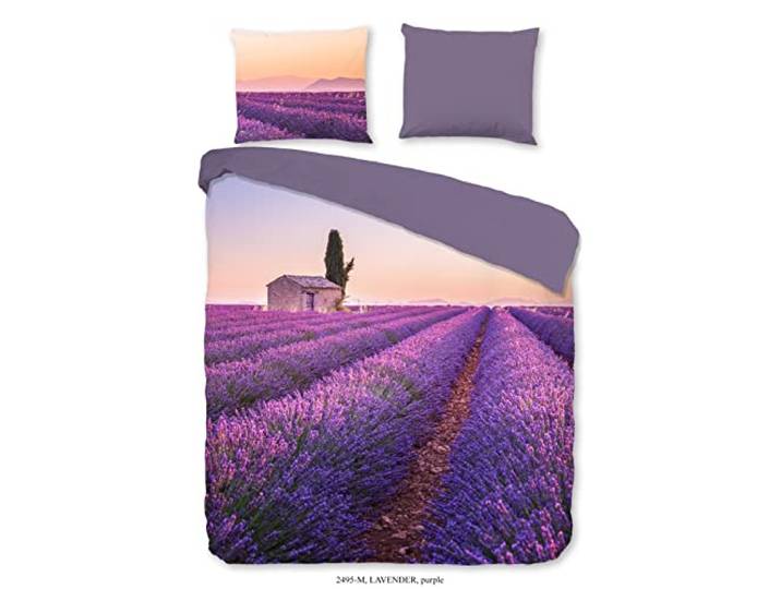 1 Personne Bettbezug, 140 x 220 cm, Mikrofaser, nr:2495, Violett