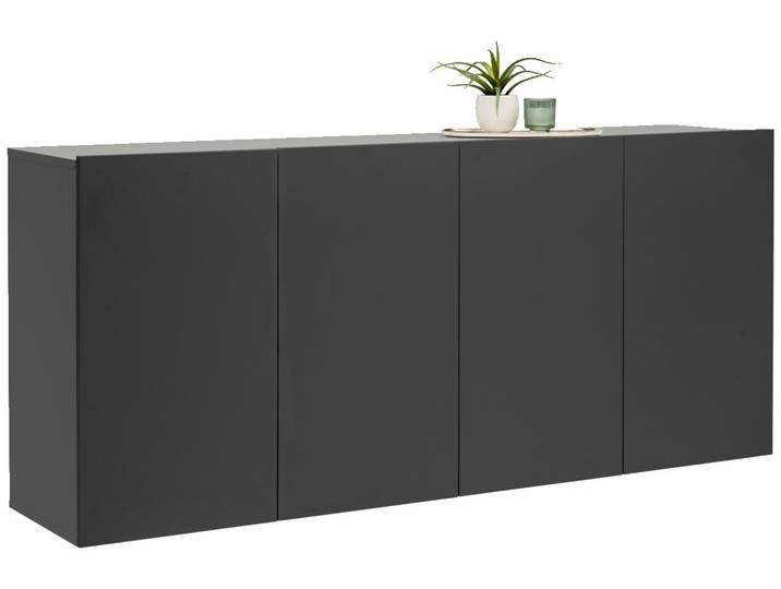 Hom´in Hängesideboard NEWNIQ, anthrazit, Holznachbildung