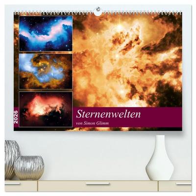 Sternenwelten (hochwertiger Premium Wandkalender 2026 DIN A2 quer), Kunstdruck in Hochglanz