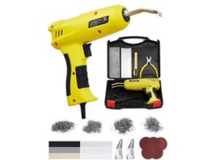 VEVOR Kunststoff Schweißgerät, 220 W Kunststoff Reparatur Set mit 800 Heißklammern & 56 Schweißstäben, Schweißpistole mit LED-Licht, Tragetasche für Kajaks, Spielzeuge, Auto-Stoßstangenreparatur
