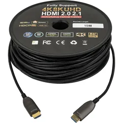 DAP HDMI 2.1 AOC 8K Fibre Cable- 15 m - Vergoldet