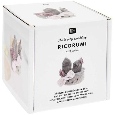 Ricorumi Häkel-Set 'Oster-Körbchen grau'