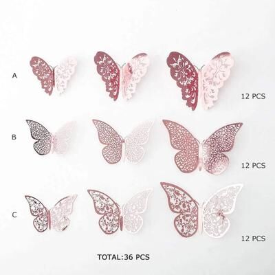 Uplift Picks 3D Mirror Butterfly Wall Stickers Elegant DIY Wall Decor For Living Room And Events 22