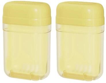Inspired Deals Leakproof Travel Soap Case With Lid And Drain Tray yellow