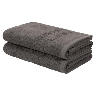 Duschtücher OTTO HOME "Regona, Duschtücher 70x140cm, flauschig und weich, 500 gr/m²", grau (anthrazit), B:70cm L:140cm, Frottier, Frottier, Handtücher, Premium Handtücher mit Bordüre, Set, 100% Baumwolle, 5 Jahre Garantie
