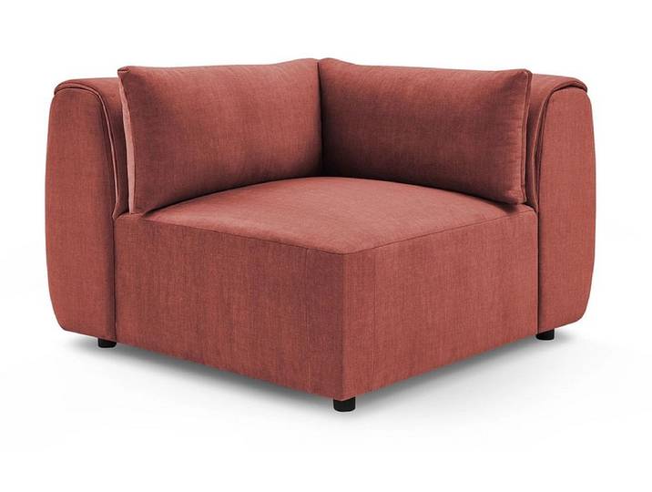Ecke für modulare Sofas BOBOCHIC JEANNE Samt orange