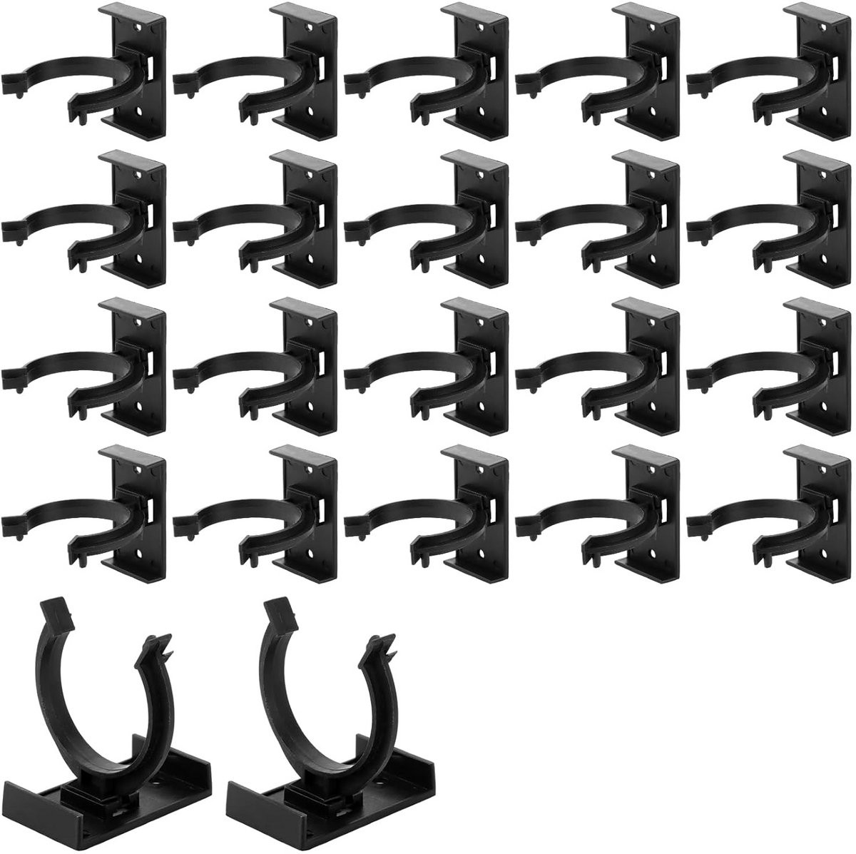 Zwarte Plinten Clips voor Keuken Sokkelhouders en Kastenbevestiging met 39 mm Poten