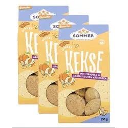 3er-Pack Sommer Dinkel Kekse mit Mandeln & Aprikosen