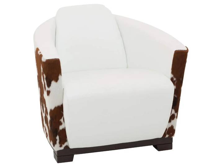 Sessel Houston, Kuhfell, Leder, Massivholz, b 79 cm t 85 cm h 73 cm