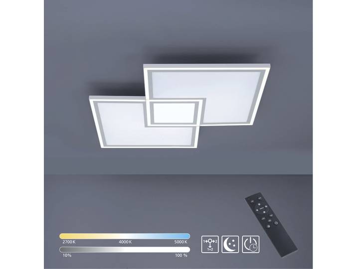 JUST LIGHT LED Panel EDGING , weiß, 1, 1 Stk., Leuchten, dimmbar über Fernbedienung,Fernbedienung, Funk inkl.,Serienschalter, LED Panel
