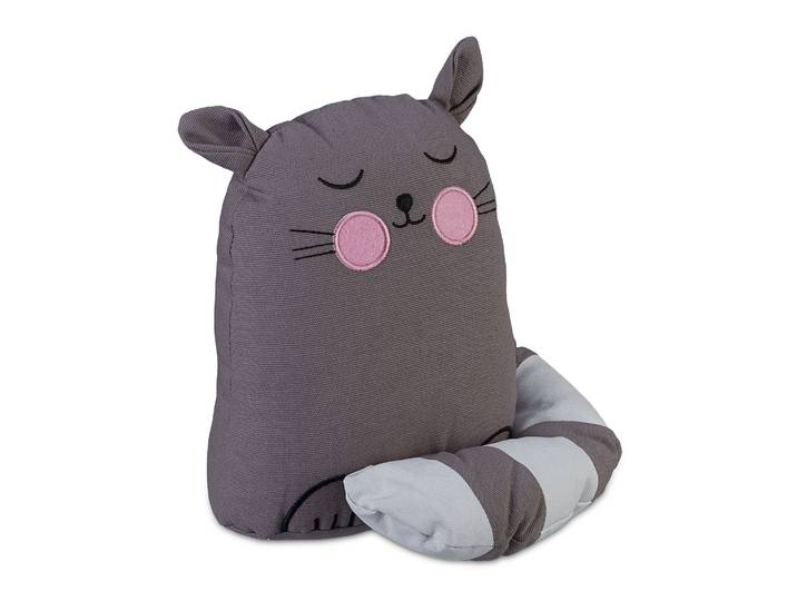 Türstopper Katze Weiss-Rosa-Grau
