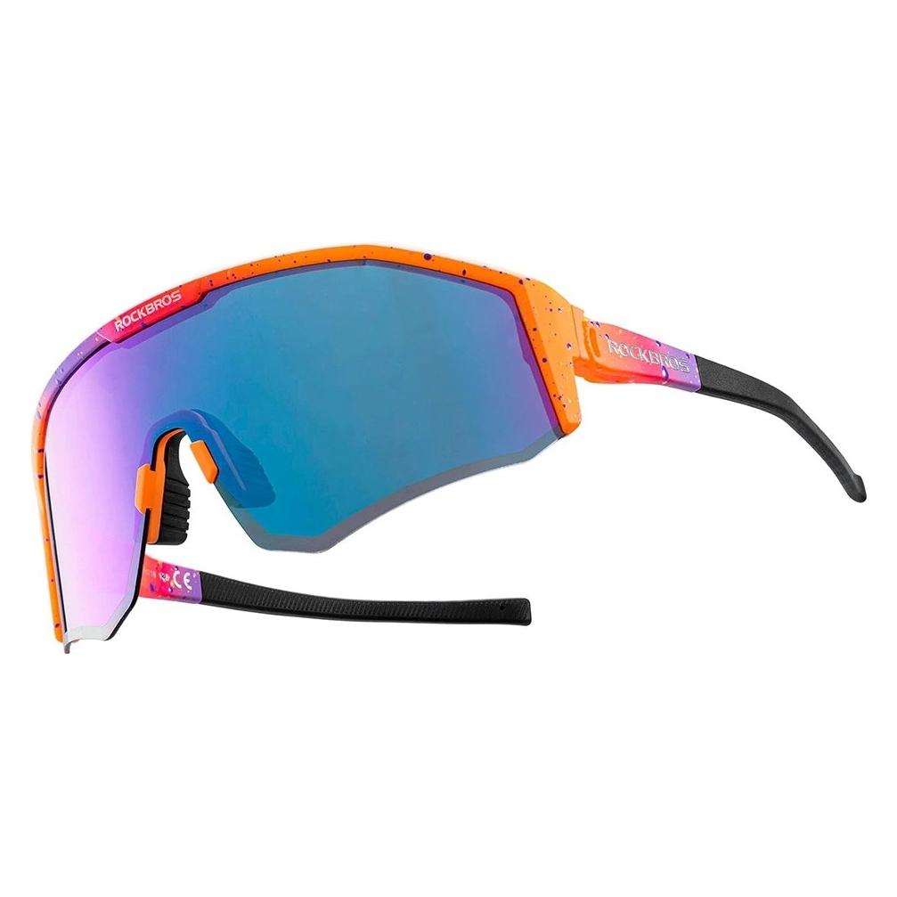 Rockbros SP297 polarisierende Fahrradbrille - Lila (White with blue temples, Lila) (1701423730)