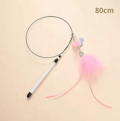 Inspire Picks Telescopic Bird Feather Cat Teaser Wand With Bell For Interactive Play lllusionary Butterfl