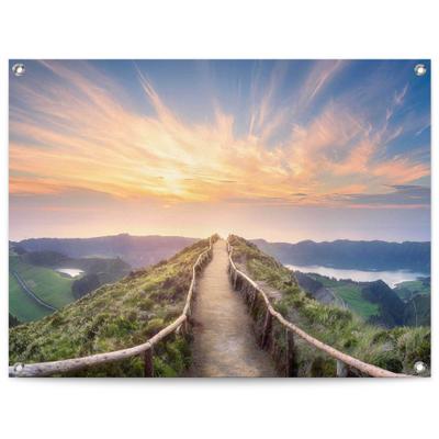 Poster REINDERS "Morgenröte", blau (farbe bild(er): blau), B:80cm H:60cm T:0,1cm, Leinwand, Bilder, Poster, Outdoor für Garten oder Balkon