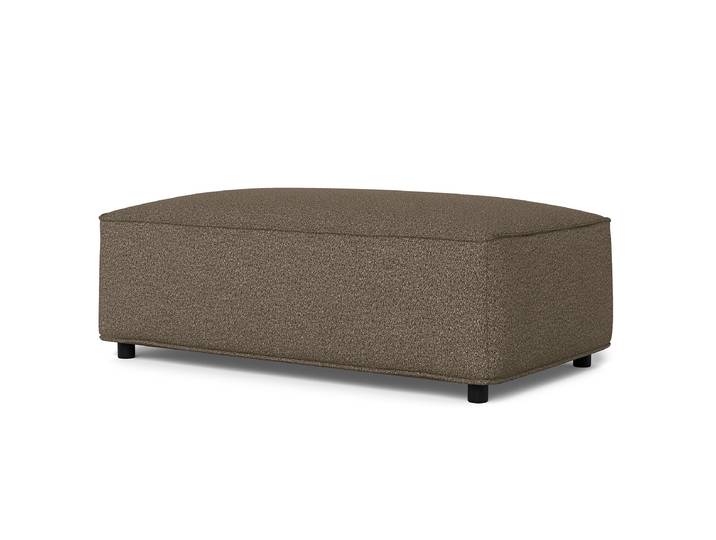 Pouf 120 x 42 x 70cm Marron Tissu Bouclé Coletta: Taupe