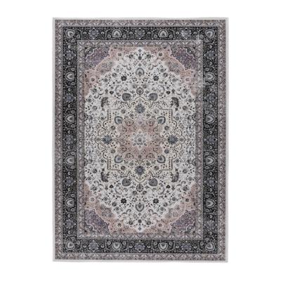 Teppich KAYOOM "Rocks 425", grau (elfenbein), B:120cm H:6mm L:170cm, Polyester, Teppiche, Teppich, Kurzflor, Orient Optik, Wohnzimmer