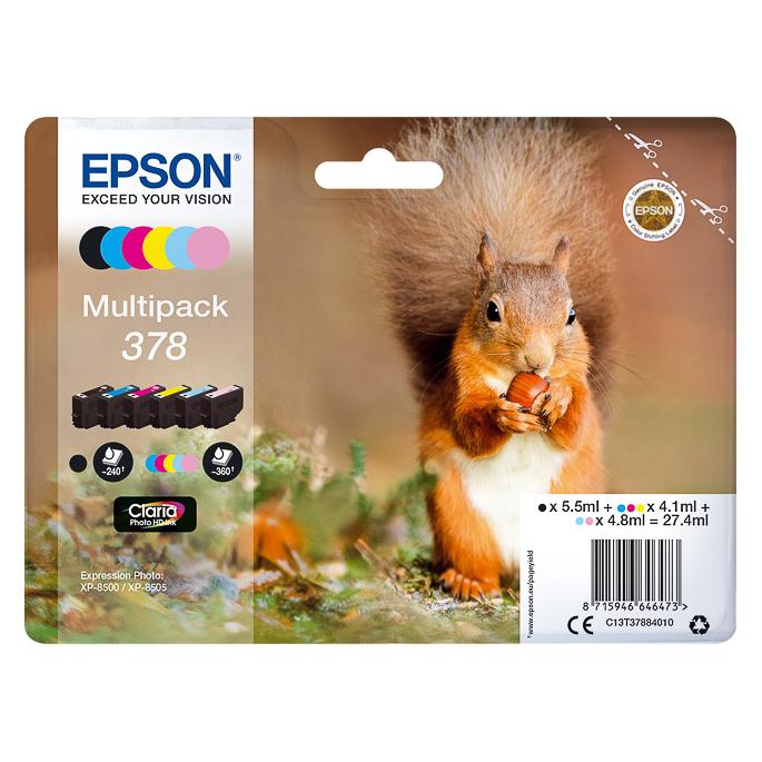 Epson 378 Claria Photo HD Multipack (BK, C, LC, LM, M, Y) (C13T37884010)