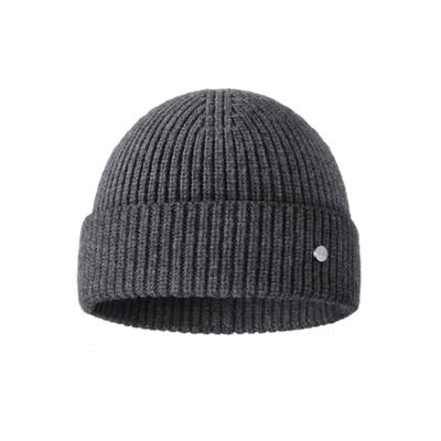 Strickmütze PEARLWOOD "KNUT", Herren, grau (carbon), Grobstrick, Materialmix, unifarben, Mützen Strickmütze, Grobstrick, kurze Passform, Temperaturregulierend