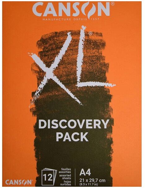 Pack découverte XL Canson Techniques Sèches assortiment 3 x 4 Feuilles A5