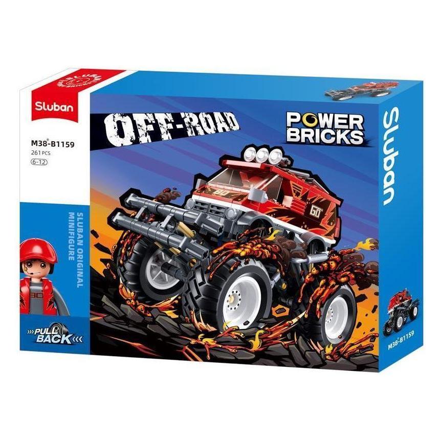 Sluban SL96019 - Pullback Off Road Fahrzeug "Big Foot" rot (SL96019)