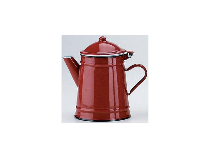 Kaffeekanne Ibili Roja 1 Liter , rot (rot, weiß), H:20cm, Emaille, Kannen, Kaffeekanne