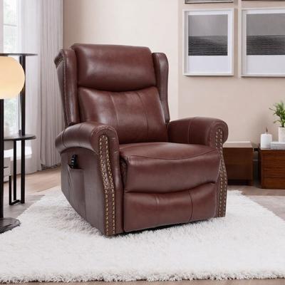 Manual Recliner Chair with Rocker & Swivel, Heat & Massage Features
