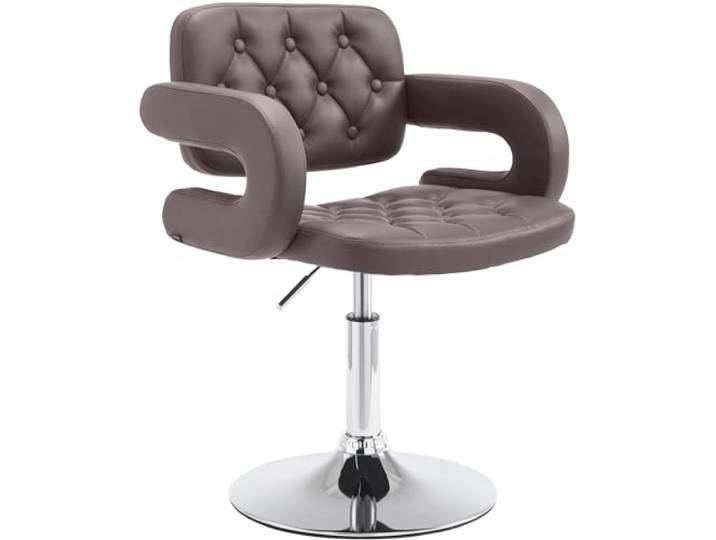 CLP Lounger Dublin Kunstleder-Bezug I Polsterstuhl Höhenverstellbar Und Drehbar, Farbe: braun