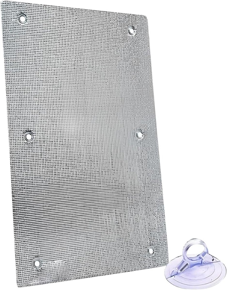 Zilveren Reflecterende Raamfolie voor Warmte-isolatie en Energiebesparing, Dubbelzijdig Aluminium, 70 x 100 cm