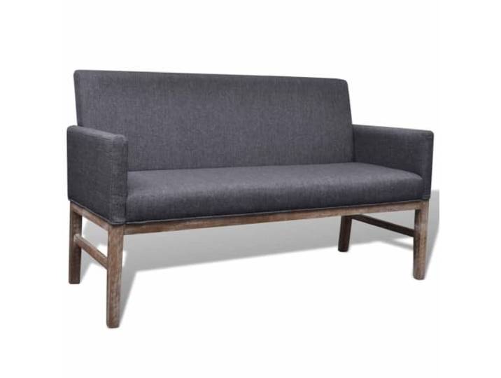 Todiikf Polsterbank 2-Sitzer Sofa Couch Dunkelgrau Holz 140x65x85 cm Stilvolle Sitzbank mit dicker Polsterung und Stoffbezug für Flur, Schlafzimmer und Büro.