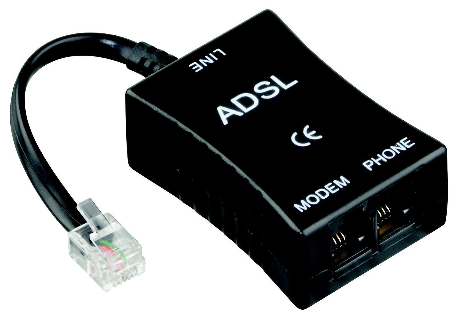 Hama ADSL-filter RJ11 mannelijke en vrouwelijke aansluiting 6P 4C zwart