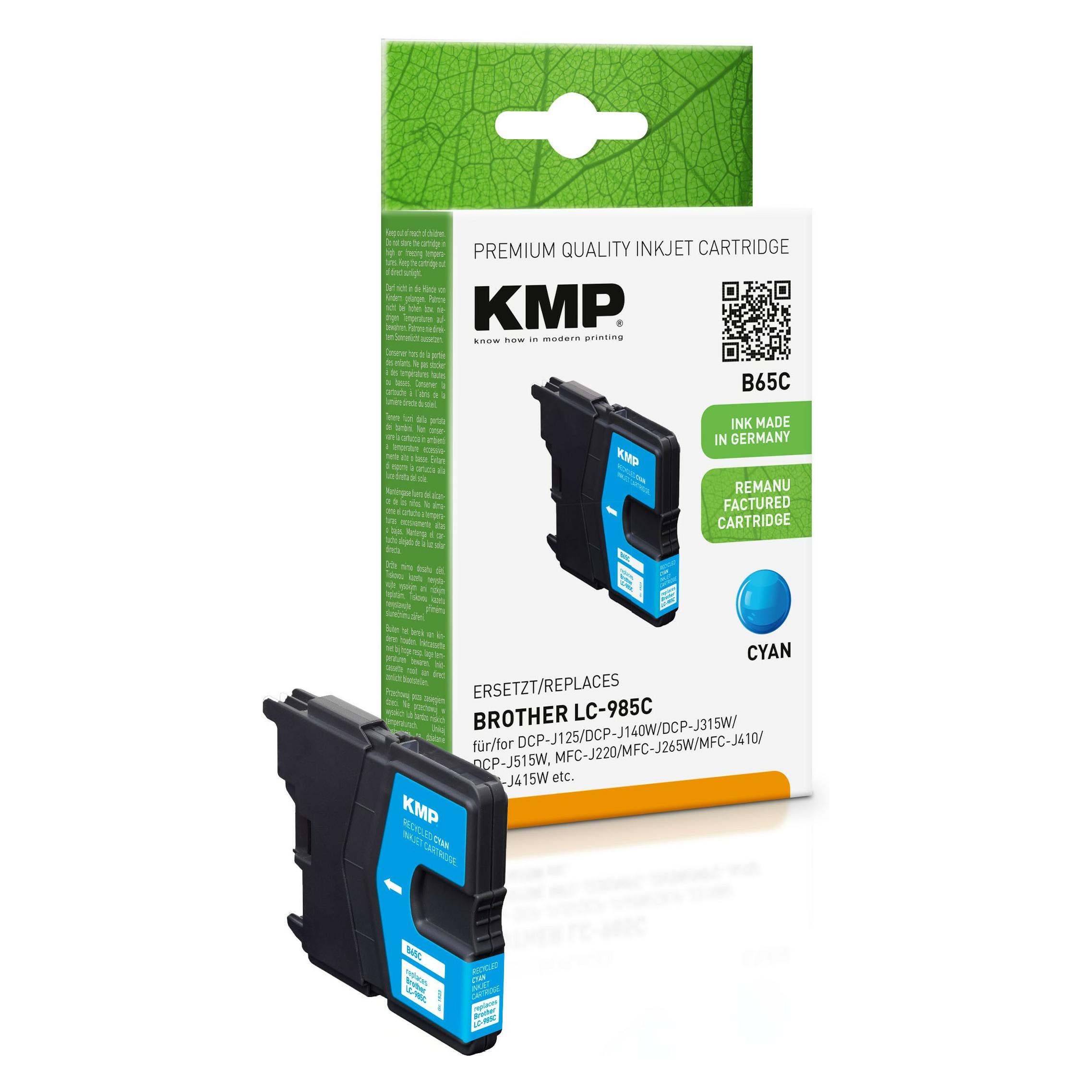 KMP B65C - 4.6 ml - Cyan  - (C) (1523,4003)
