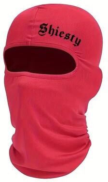 Inspired Finds Smiling Face Print Unisex Balaclava Neck Cover Mask red Style 2 one Size