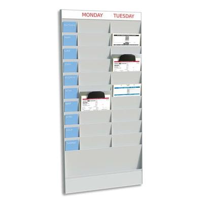 PAPERFLOW PD20A4.02 Wand-Büroplaner 20 Fächer A4 Grundelement grau