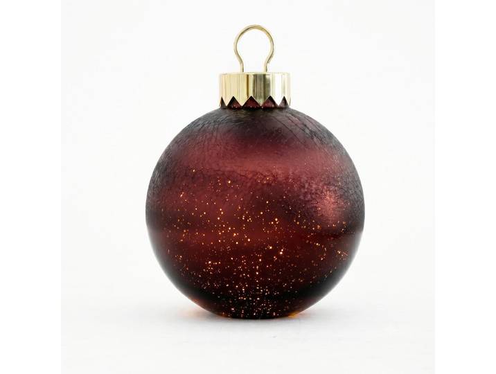 X-Mas Christbaumkugel, Goldfarben, Dunkelrot, Glas, Uni, 25 cm, 25 cm Schubladen, 34 cm, Dekoration, Weihnachtsdekoration, Christbaumschmuck, Christbaumkugeln