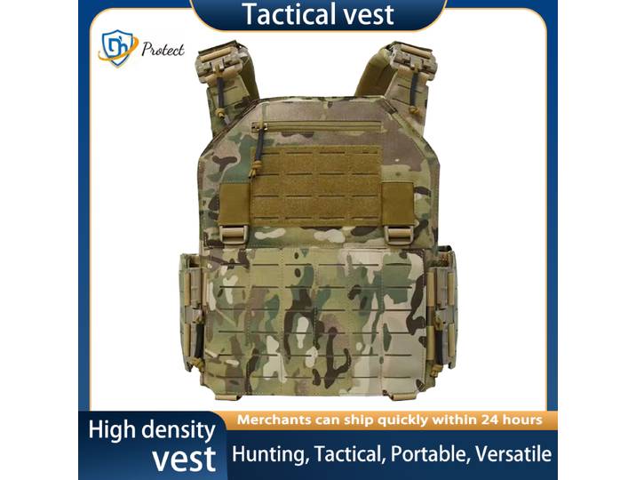 Gilet porte-plaques durable 6094 – Nylon 1000D avec sangle MOLLE et système d'urgence à dégagement rapide