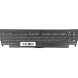 AccuCell Akku Lenovo ThinkPad T440p, W540 (5200 mAh), Notebook Akku, Schwarz