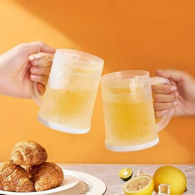 Uplift Treasures Large Freezing Beer Glass Cup For Cold Drinks 2pcs