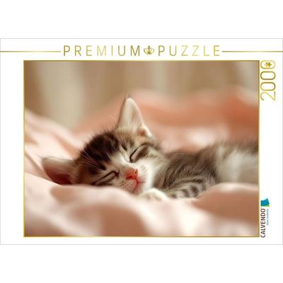 CALVENDO Puzzle Schlafendes Katzenbaby | 2000 Teile Lege-Größe 90x67cm Foto-Puzzle für glückliche Stunden
