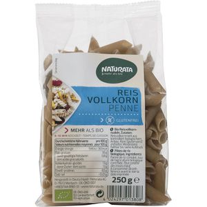 Naturata Nudeln Reis Vollkorn Penne, BIO, glutenfrei, Reisvollkornmehl, 250 g