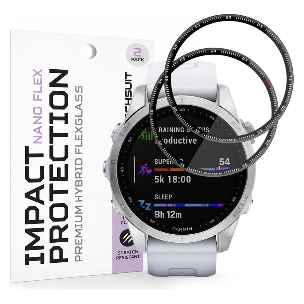 Techsuit - Nano Flex (2 pack) - Garmin Fenix 7S - Black (68533374)