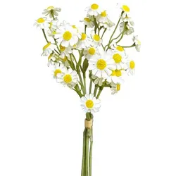 Kunstblume Wiesenkamille 34 cm Stoff Weiß
