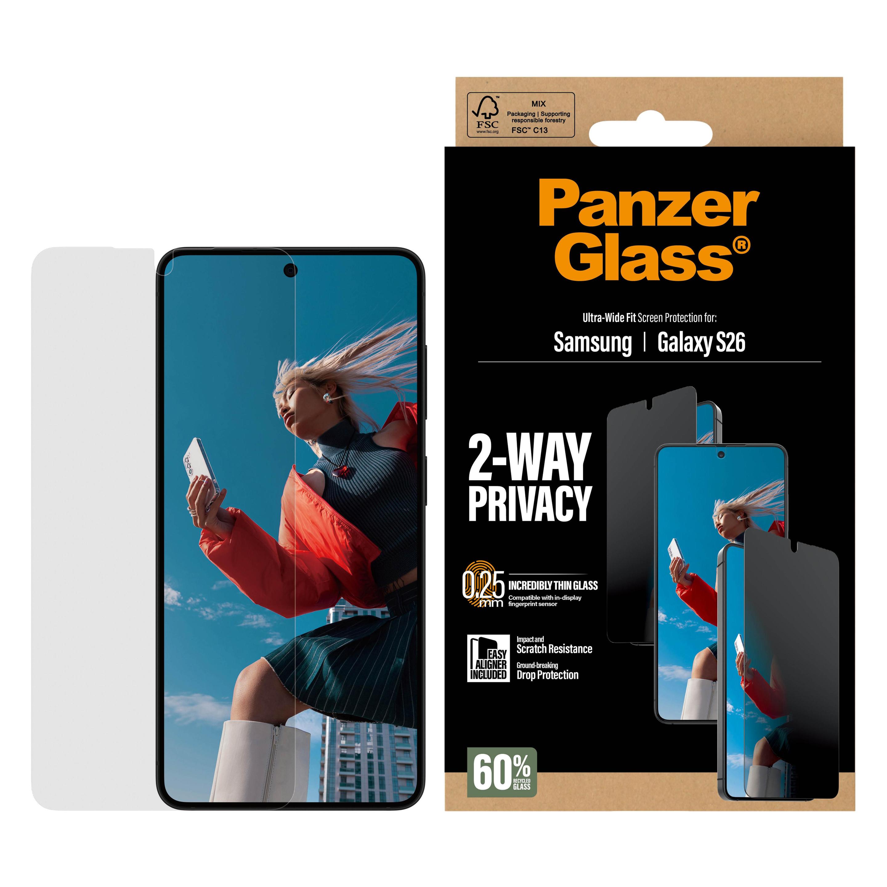 PanzerGlass Ultra-Wide Fit (1 Stk., Samsung Galaxy S26) (PG14940)