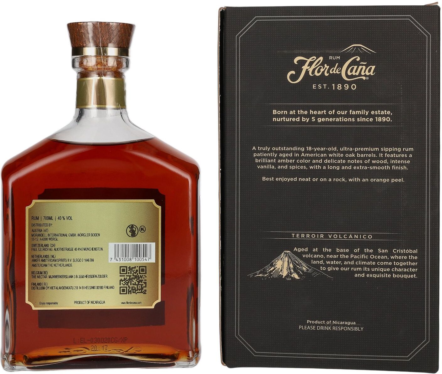 Flor de Caña 18 Years Old Family Legacy 40% Vol. 0,7l in Geschenkbox