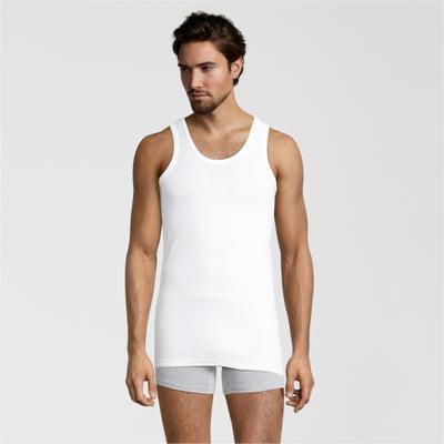 Unterhemd ALBERT SCHÄFER, Herren, Gr. XL, 5 Stk., EURO-Größen, weiß, 100% Baumwolle, unifarben, Unterhemden Unterhemd, 5er-Pack mit höchstem Tragekomfort