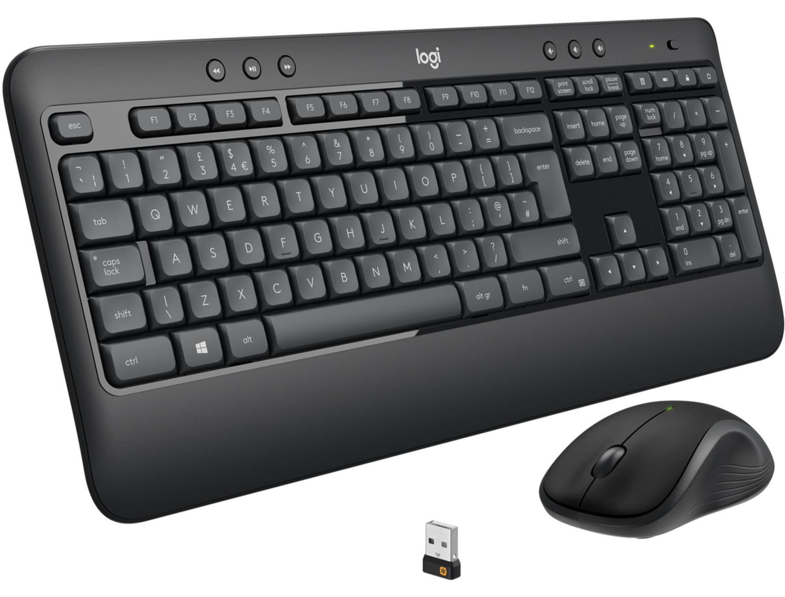 Logitech MK540 Advanced Draadloze Toetsenbord en Muis Set - Zwart - US QWERTY