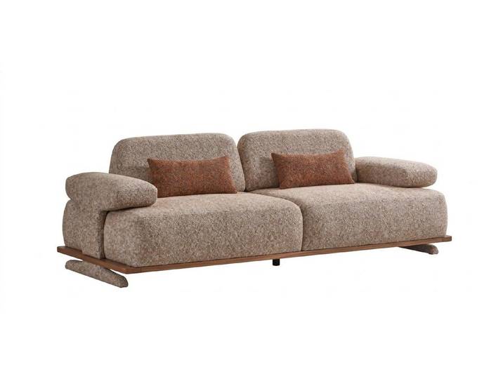 JVmoebel Sofa Luxus Boucle Zweisitzer Sofa Holzrahmen Wohnzimmermöbel, Made in Europa